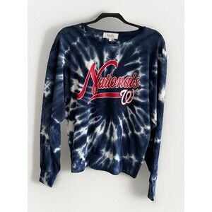 Women's Washington Nationals New Era Navy Tie-Dye Sweatshirt. Retail $90! MLB